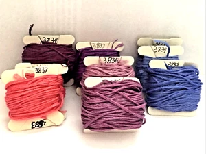 Lot 9 DMC Cross Stitch Floss Carded#3833,x2,3834,3835,3836,3837,3838,3839x2 - Picture 1 of 5