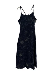 L Pact Organic Cotton Kleid Navy Blau Tank Maxi Grün Muster BH Regal - Bild 1 von 5