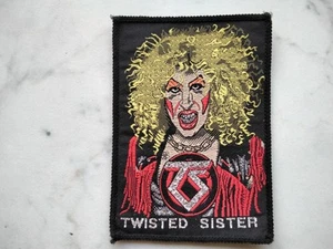 TWISTED SISTER PATCH Original 80er Vintage GLITZER Aufnäher 9x12,5cm Glam Metal - Bild 1 von 4