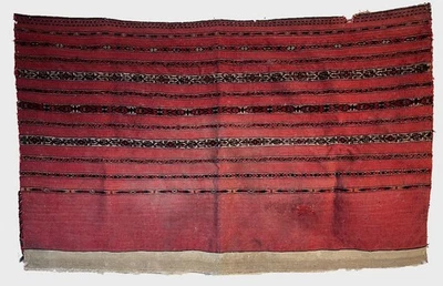 ANTIGUA BOLSA DE ALMACENAMIENTO TURCOMANA TEKKE CHUVAL CARA PLANA TEJIDA Foto 1 de 4