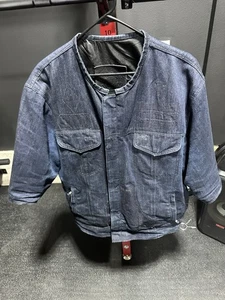 Bay Area Vests Men’s 3/4 Sleeve Denim Motorcycle Riding Jacket Size XL Blue - Picture 1 of 3
