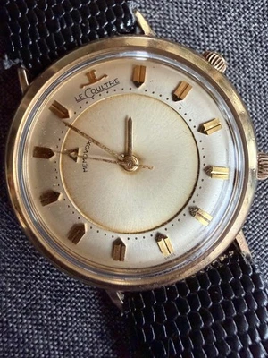 Reloj despertador LeCoultre Memovox - Años 50 - Lleno de oro - Cuerda manual - Corona firmada Foto 1 de 4