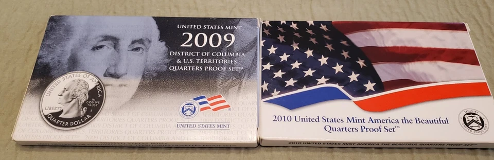 2009&2010 US Quarters Proof Sets. 11 Coins. Parks & Territories. Great Deal 😃 - Image 1 of 4
