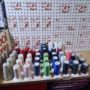 OverLock, Maxi Lock Corticelli, Serger Thread Lot 48 Assor. New and Used - Picture 1 of 11