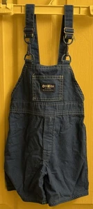 Mono de Colección OSHKOSH B’gosh Azul Denim 4 T Unisex Suave Cintura Elástica RARO - Imagen 1 de 6
