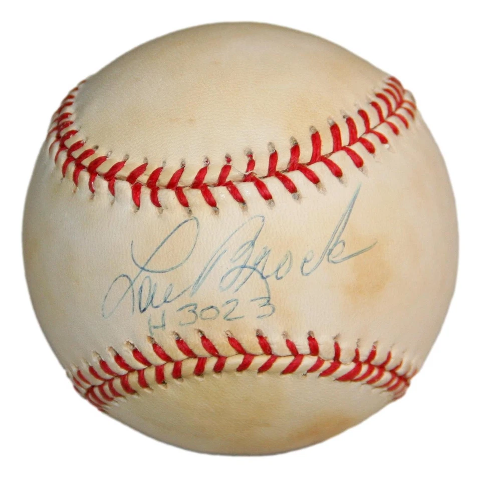 Lou Brock Signed Official National League Baseball "3023" Hits Cardinals PSA/DNA - Image 1 of 3