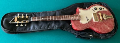 VINTAGE~~1959~~SUPRO BELMONT~~ELECTRIC GUITAR~~RARE RED~~SUPER CLEAN~~GIG BAG - Image 1 of 4