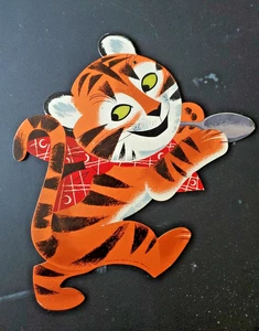 Vintage Tony The Tiger Cardboard Cut-out 1952 Kellogg Co 14x11" Cereal Advert - Picture 1 of 13