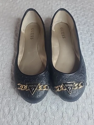 ZAPATOS PLANOS GUESS MUJER Negros GUESS F GENNA LOGO TALLA 7.5 Estilo Bailarina Redondos  Foto 1 de 4