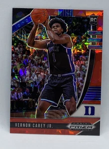 2020-21 PANINI PRIZM DRAFT PICKS Red Cracked Ice ROOKIE RC VERNON CAREY JR. #27 - Picture 1 of 2
