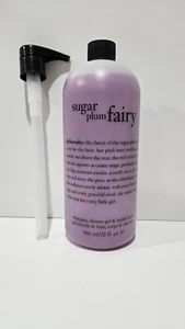 Philosophy Sugar Plum Fairy Shampoo, Shower Gel & Bubble Bath 32 Oz New Sealed - Picture 1 of 4