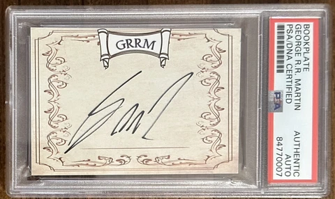 GEORGE RR MARTIN SIGNED BOOKPLATE GAME OF THRONES AUTHOR AUTOGRAPH PSA DNA COA Cover