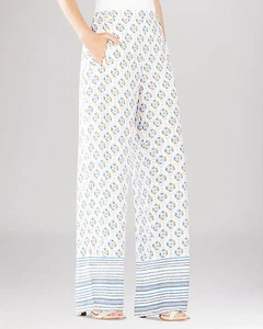 NEU BCBGMAXAZRIA JOAN BEDRUCKTE HOSE WEITES BEIN TCQ2F946/M729A GRÖSSE XS - Bild 1 von 2