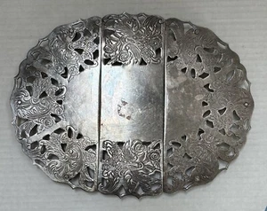 VTG Raimond Oval Pierced Silver Plate Metal Trivet Expandable Adjustable Spain - Picture 1 of 6