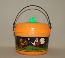 1999 Orange McDonald's Halloween Happy Meal Treat Bucket Cookie Cutter Lid