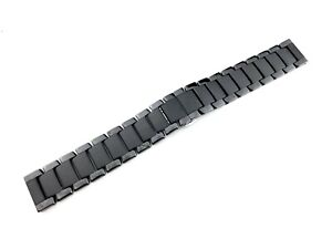 18 20 22mm New Black Two-Tone Ceramic Universal Watch Band Strap Bracelet Pins