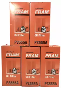 5 Fram P3555A Engine Oil Filters Cummins 33004232 Fleetguard LF-777 Volvo 471392 - Picture 1 of 24