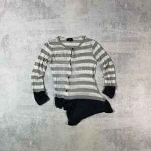 Blusa Cárdigan Yohji Yamamoto Y's Rayas Asimétrico Botón Japón/Mujer 2 - Imagen 1 de 12