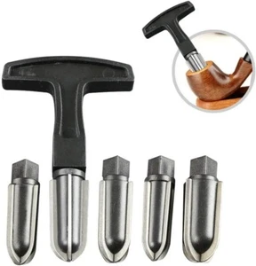 Pipa de tabaco escariador herramientas 5 piezas acero inoxidable accesorio para fumar ahumador juego de regalo - Imagen 1 de 24