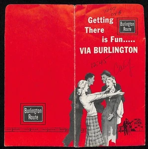 Burlington Route Railroad Ticket Envelope Bloomquist* c1966 Happy Couples (#3) - Picture 1 of 2