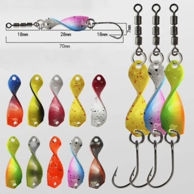 Twist Spoons Forelle gedrehter Forellenblinker 2,5g Ultra Glow Forellenköder - Bild 1 von 4