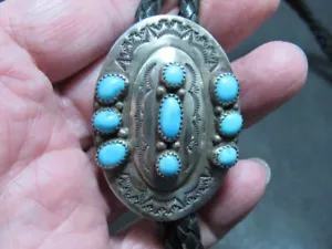 cravatta bolo sterling turchese nativi americani - Foto 1 di 16