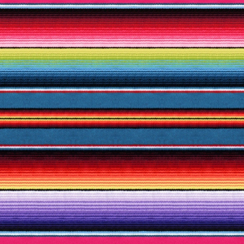 Tela Sombrero Mexicano Serape Fiesta Rayas Algodón ELIZABETH 1/4 yarda 263-AZUL Foto 1 de 4