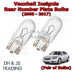 For Vauxhall Insignia Rear Number Plate Bulbs Pair Reg Plate Bulb Lights (08-17) - Picture 1 of 1