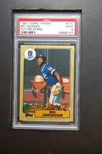 BO JACKSON 1987 Topps TIFFANY PSA 9 MINT #170 Future Stars  Rookie RC Royals