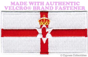 PARCHE DE BANDERA DE IRLANDA DEL NORTE BANDERA ULSTER BORDADA con sujetador de marca VELCRO® - Imagen 1 de 1