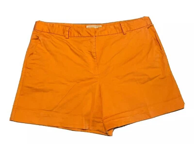 Michael Kors Shorts Chino Orange Cuffed Summer Vacation Cruise EUC Womens Sz 16 - Image 1 of 4