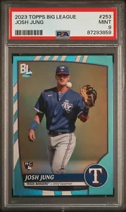 Josh Jung PSA RC LOW POP - 2023 Topps Big League Raro Lámina Azul PSA 9 - Imagen 1 de 2