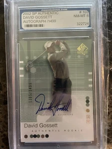 2002 SP Authentic #d /1499 David Gossett #103 Rookie Auto RC PGS 8 NM-MT Rookie - Picture 1 of 2