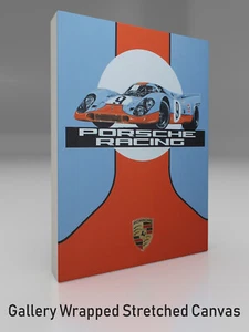 Póster estirado vintage envuelto en galería de Porsche Racing - Imagen 1 de 2
