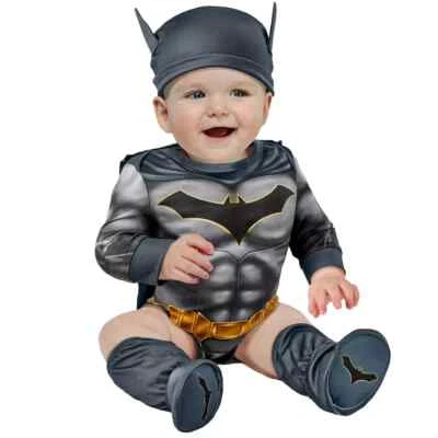 NEW Batman Halloween Costume Baby 0-6 Months DC Rubie's Bodysuit Booties Cape - Image 1 of 4
