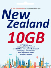 New Zealand Travel - 30 days 10GB One NZ prepaid data SIM card 4G/LTE