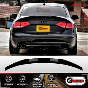 Audi A4 B8 Rear Boot Lip Spoiler Wing Gloss Black M4 Style Pre-Facelift 2008-12 - Picture 1 of 8