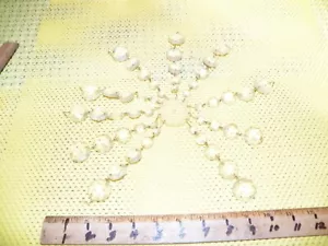 Set catene prismi diamante cristallo lampadario vintage - Foto 1 di 4
