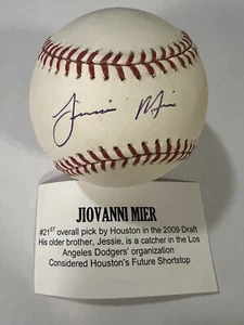 Jiovanni Mier Tristar # 7030182 handsignierter OML Baseball mit Ultra Pro UV Halter - Bild 1 von 7