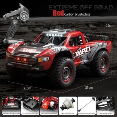 Car Drift Truck Q130 1:14 70KM/H 4WD RC Car Light Brushless Motor Remote Control - Image 1 of 4