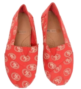 NFL San Francisco 49ers Women's M (7-8) Canvas Slip On Loafers Flat Shoes - Picture 1 of 5