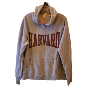 Harvard University H&M LOGG Hoodie Pullover Sweatshirt Gray Womens Large - Picture 1 of 12