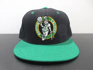 VINTAGE Boston Celtics Hat Cap Fitted Mens 7 Black Green Wool Basketball 90s - Picture 1 of 9