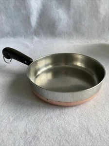Revere Ware Copper Clad 7” Skillet Frying Pan No Lid 1801 USA Straight Sides - Picture 1 of 11