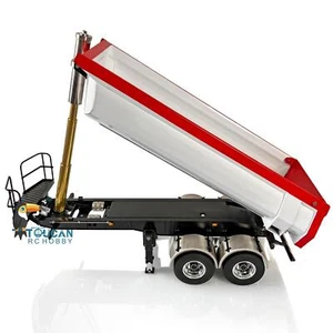 LESU 1/14 Metal Hydraulic Dumper Semi-Trailer Model For RC Tractor Truck Tamiya - Picture 1 of 12