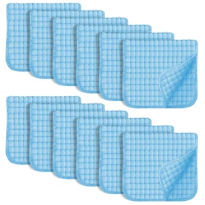 12 Pack Muslin Burp Cloths Large 100% Cotton Hand Washcloths for Baby - Baby Ess - Picture 1 of 12