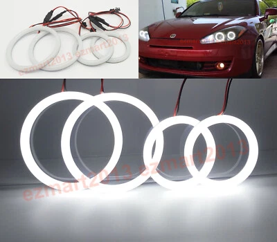 LED halo ring for Hyundai Tiburon 2007 2008 headlight lamp angel eye Demon DRL - Image 1 of 4
