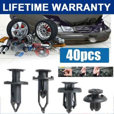 Universal Car Body Bumper Rivet Retainer Trim Molding Push Pin Clip Assortments - Image 1 of 4