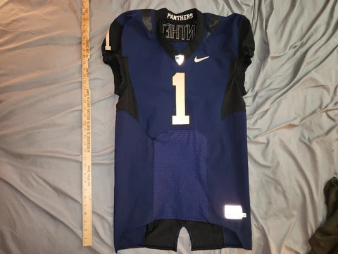 PITTSBURGH PITT PANTHERS #1 BLUE AUTHENTIC NIKE FOOTBALL JERSEY 44/LARGE Cover