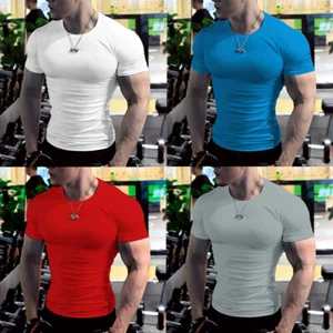 💪Bodybuilding-T-Shirt Für Herren Muskeltrainingsshirt Fitnessbekleidung 👚 - Bild 1 von 25